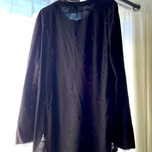 XL Mens black shear mock neck dress sweater